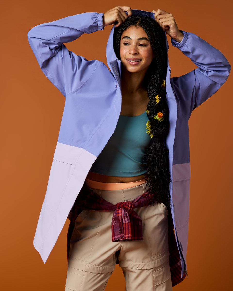 Rayu Rain Parka - Women's - Aster/Moonbeam - US 6271