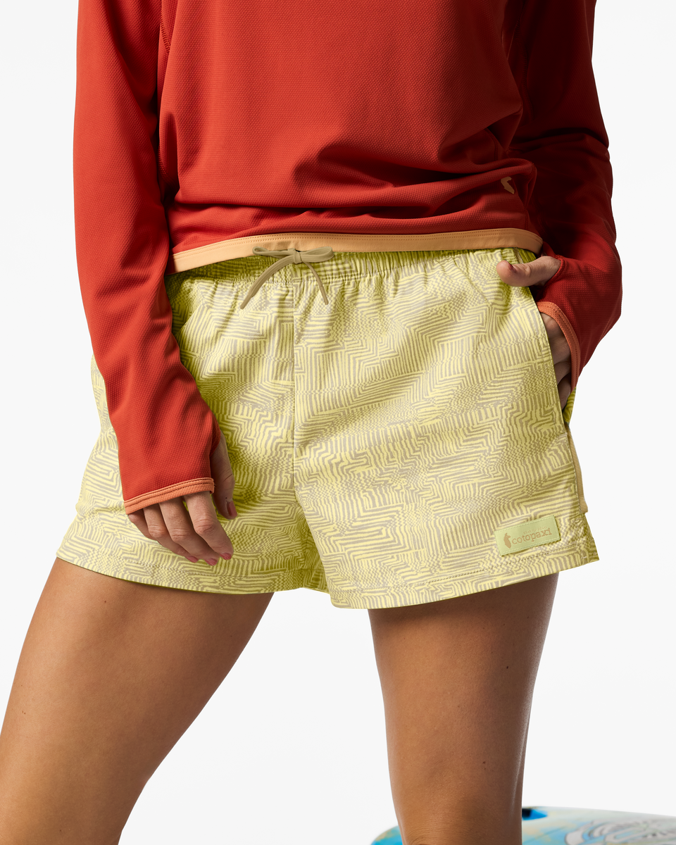 Brinco 3" Short - Print - Women's - Zen Garden Honeydew - US 1150