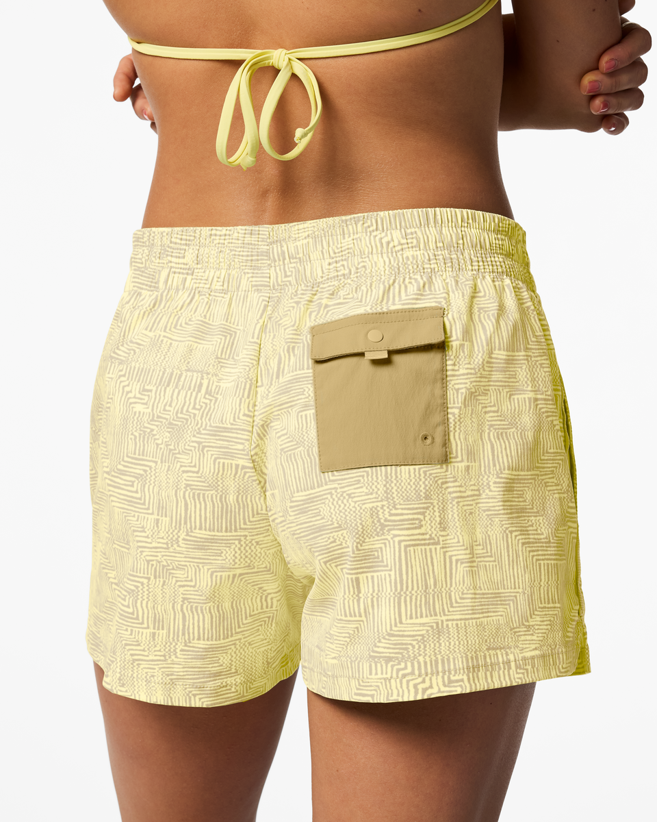 Brinco 3" Short - Print - Women's - Zen Garden Honeydew - US 1150