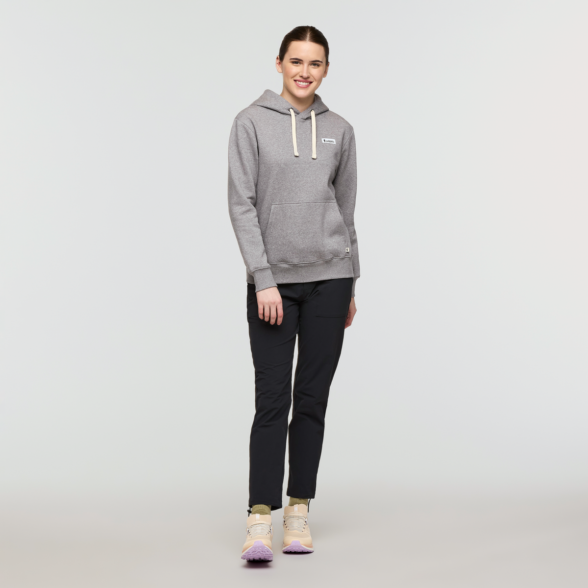 Llama Patch Pullover Hoodie - Women's - Heather Grey - US 9463