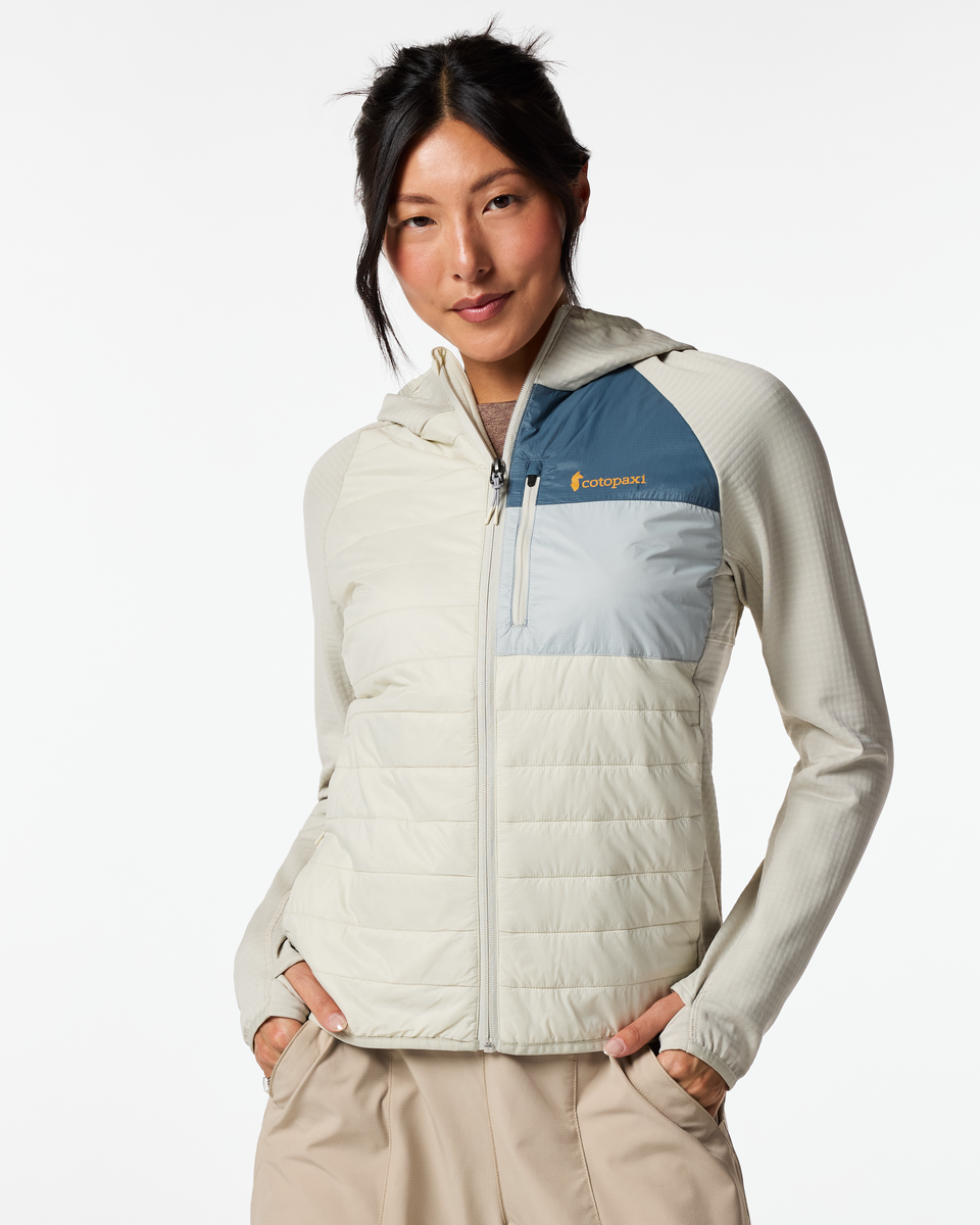 Acodo Hybrid Hooded Jacket - Women's - Chalk/Mineral - US 5545