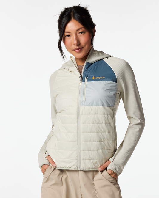 Acodo Hybrid Hooded Jacket - Women's - Chalk/Mineral - US 5545