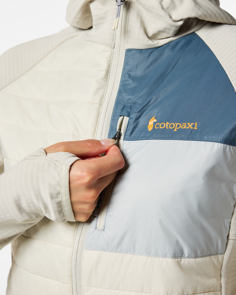 Acodo Hybrid Hooded Jacket - Women's - Chalk/Mineral - US 5545