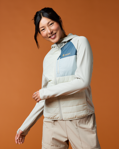 Acodo Hybrid Hooded Jacket - Women's - Chalk/Mineral - US 5545