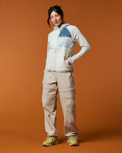 Acodo Hybrid Hooded Jacket - Women's - Chalk/Mineral - US 5545