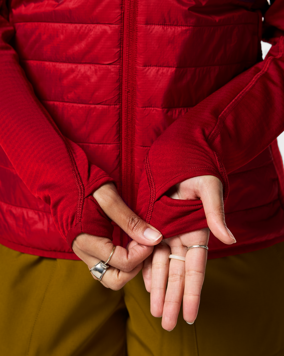 Acodo Hybrid Hooded Jacket - Women's - Spicy - US 5477