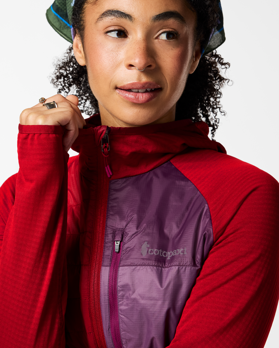 Acodo Hybrid Hooded Jacket - Women's - Spicy - US 5477
