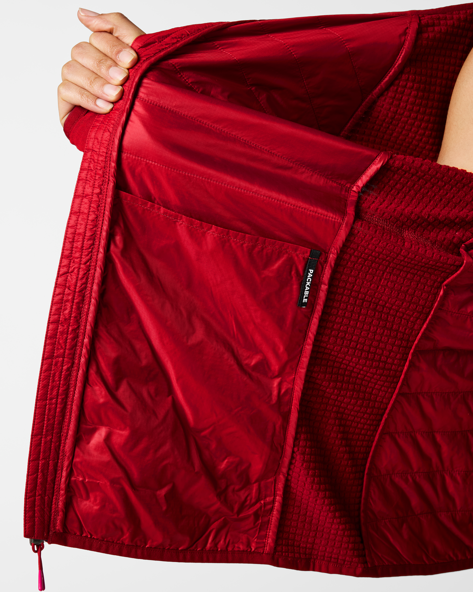 Acodo Hybrid Hooded Jacket - Women's - Spicy - US 5477