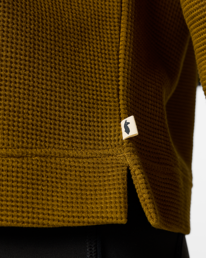 Atajo Long-Sleeve Waffle V-Neck - Women's - Log Cabin - US 2542