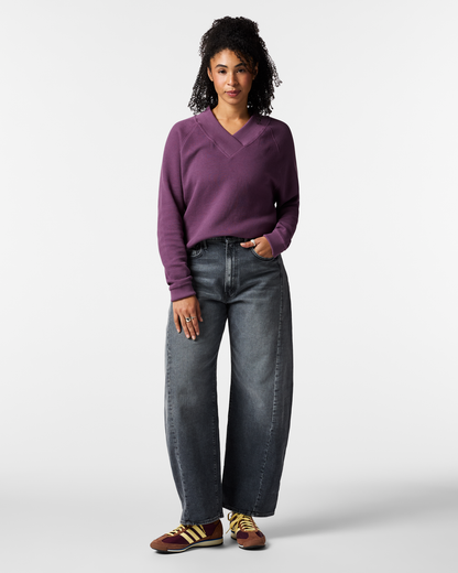 Atajo Long-Sleeve Waffle V-Neck - Women's - Mystic - US 9631