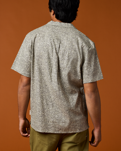 Afuera Button Up Shirt - Print - Men's - Cenotes Mineral - US 1182
