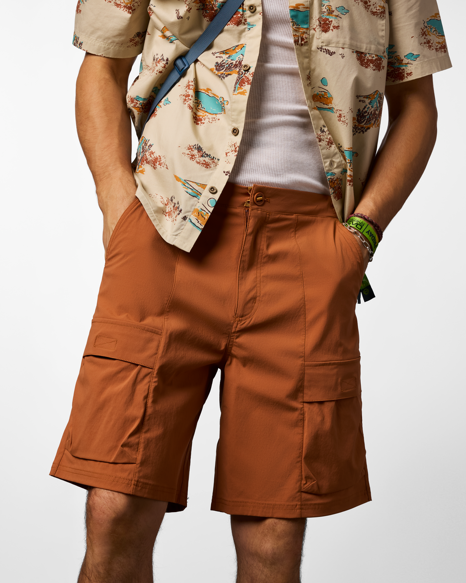 Coraje Tech Cargo Short - Men's - Whiskey - US 3015