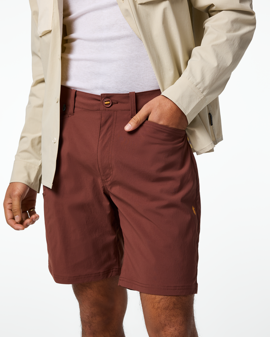 Coraje Tech Short - Men's - Sepia - US 3680