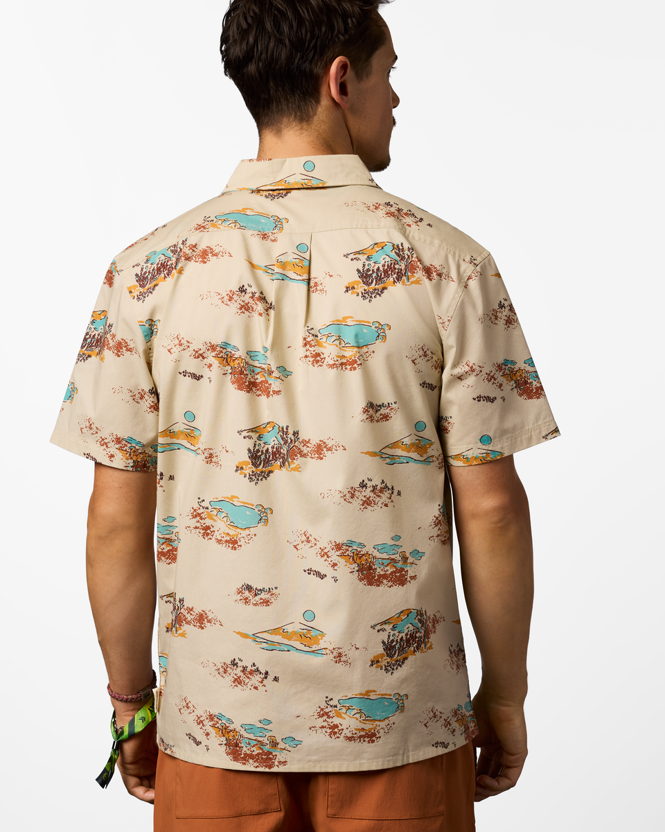 Estival Button Up Shirt - Print - Men's - Mt Cotopaxi Cream - US 5650