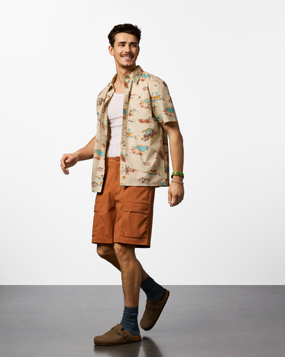 Estival Button Up Shirt - Print - Men's - Mt Cotopaxi Cream - US 5650