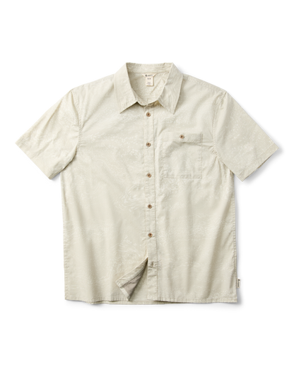 Estival Button Up Shirt - Print - Men's - Waves Mineral - US 1105