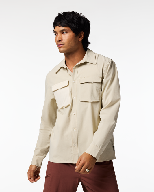 Solta Long-Sleeve Sun Shirt - Men's - Mineral - US 8223