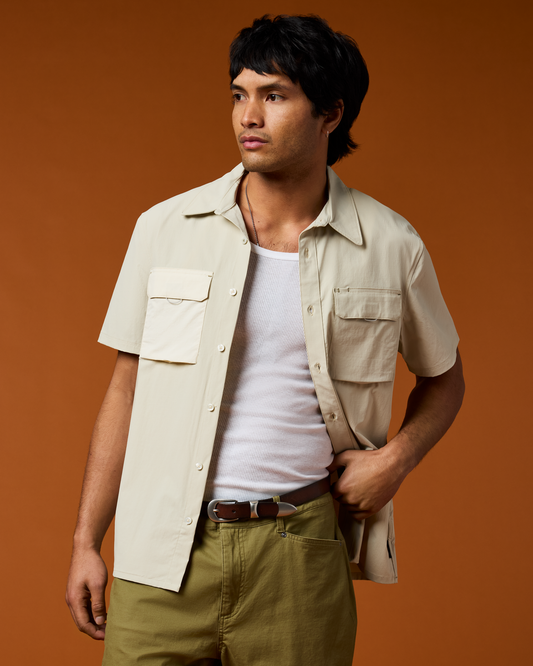 Solta Short-Sleeve Sun Shirt - Men's - Mineral - US 6723