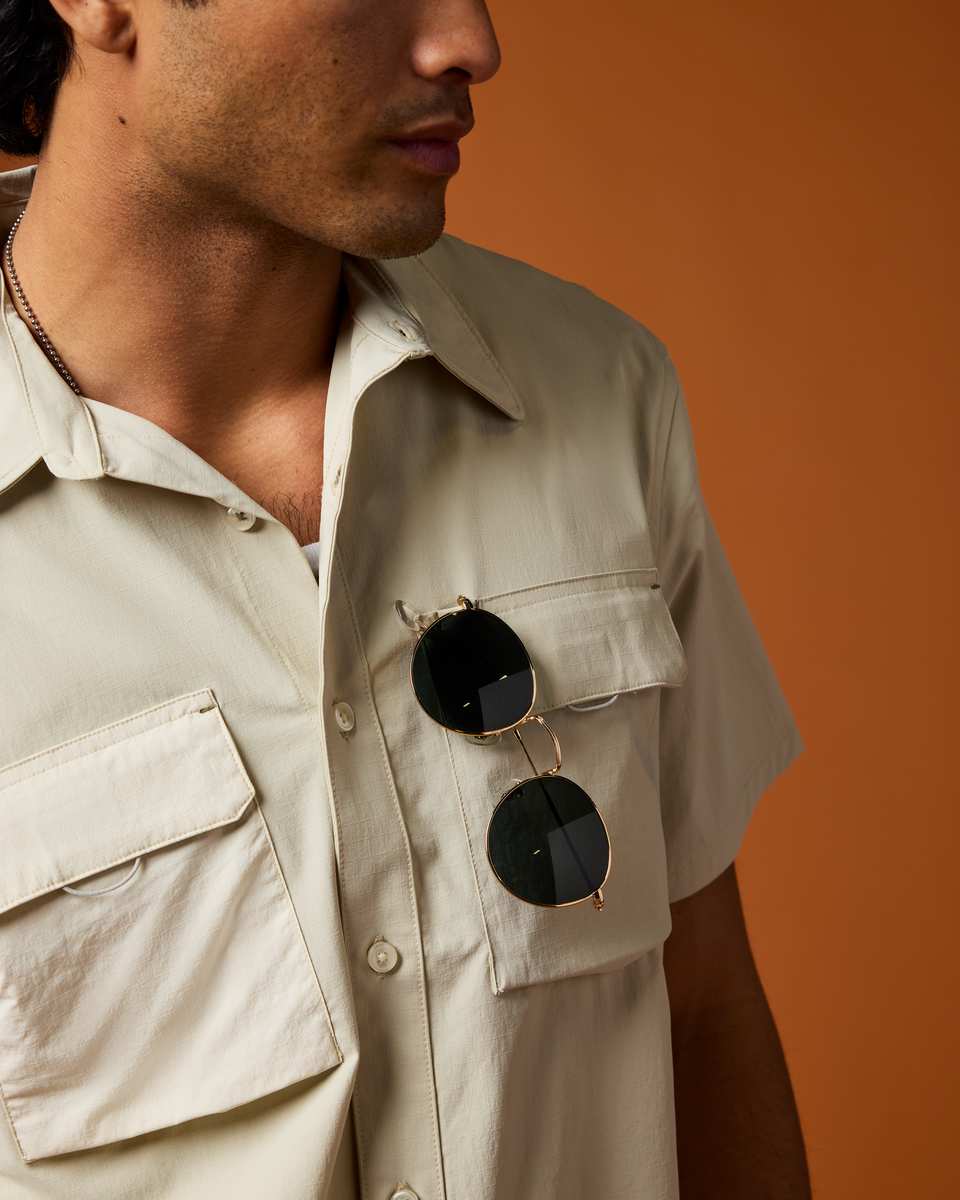 Solta Short-Sleeve Sun Shirt - Men's - Mineral - US 6723