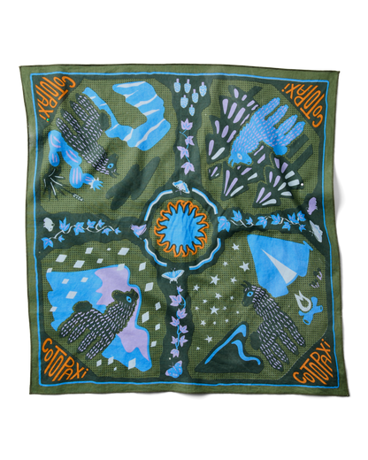 Organic Cotton Bandana - Llama Camp Bandana - US 6338