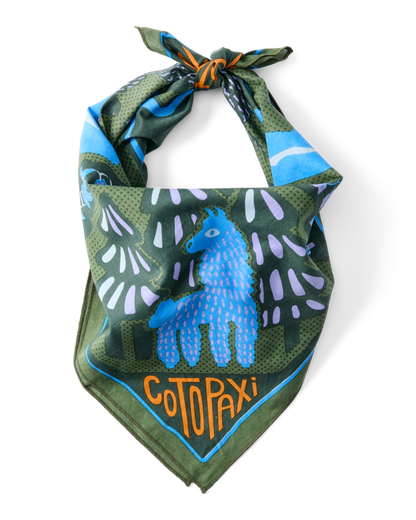 Organic Cotton Bandana - Llama Camp Bandana - US 6338
