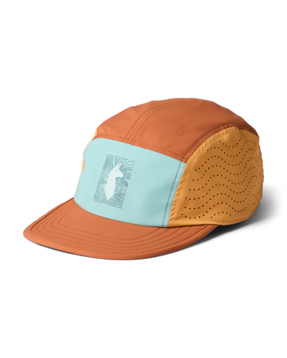 Tech Plus 5-Panel Hat - Tide Pool/Whiskey - US 7818