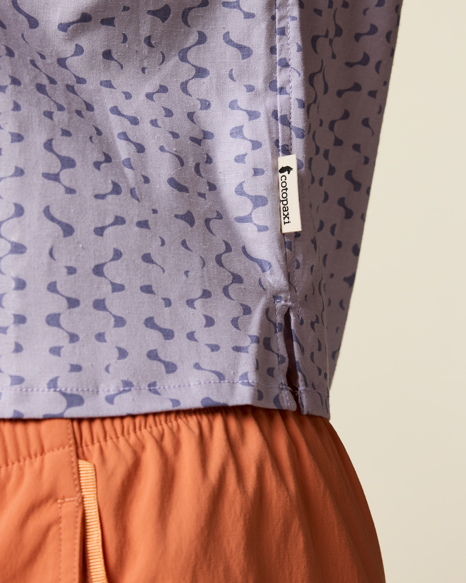 Afuera Button Up Shirt - Print - Women's - Shimmer Aster - US 1234