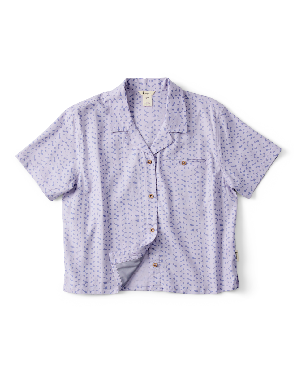 Afuera Button Up Shirt - Print - Women's - Shimmer Aster - US 1234