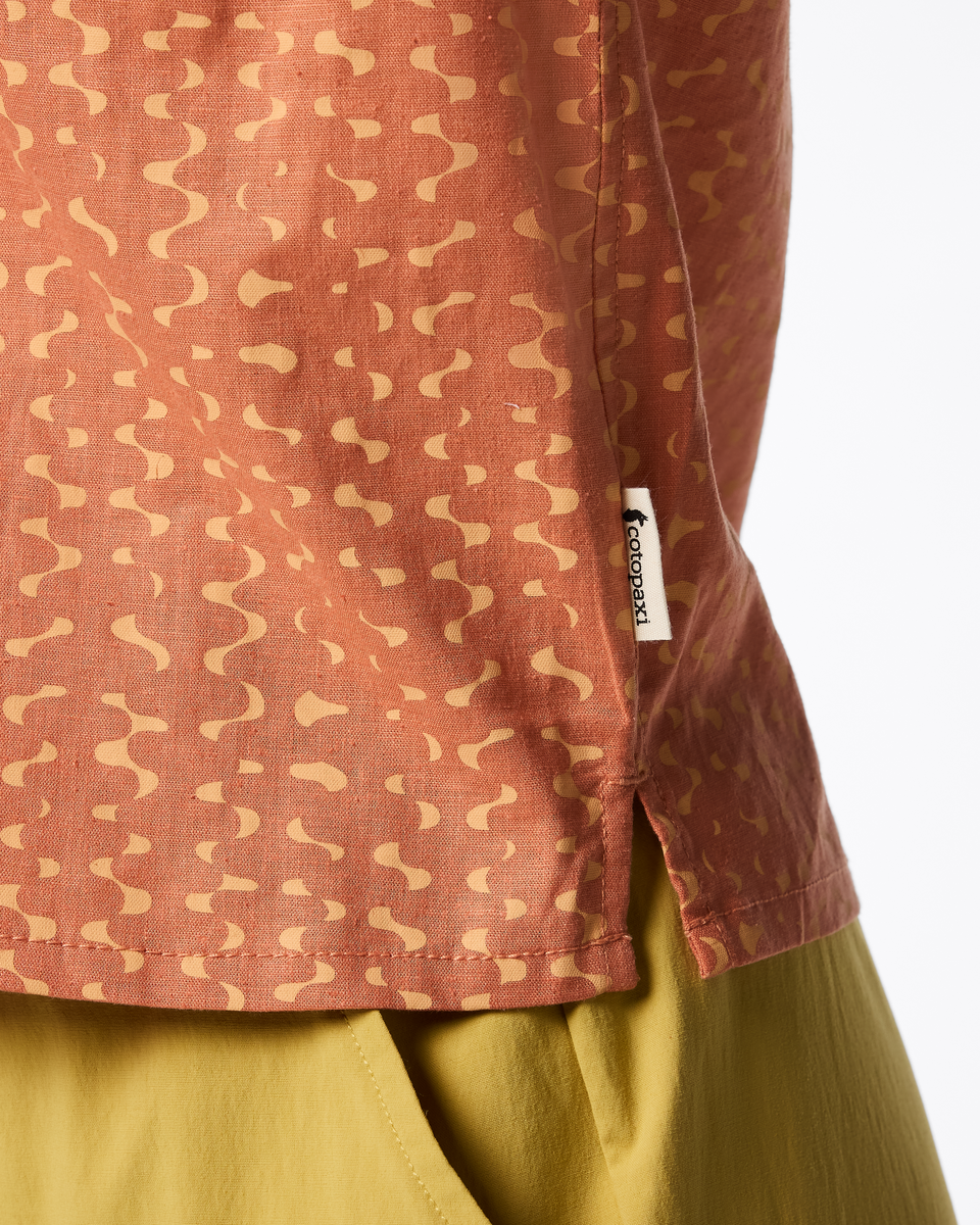 Afuera Button Up Shirt - Print - Women's - Shimmer Cantaloupe - US 3406