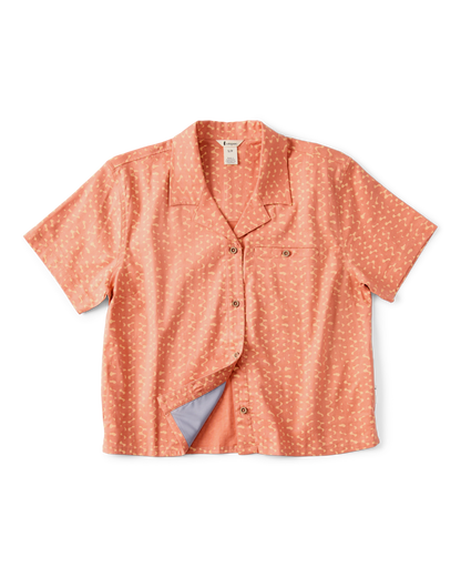 Afuera Button Up Shirt - Print - Women's - Shimmer Cantaloupe - US 3406