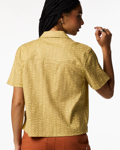 Afuera Button Up Shirt - Print - Women's - Shimmer Honeydew - US 5120