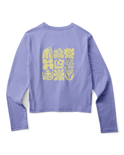 Flower Patch Long-Sleeve T-Shirt - Women's - Aster - US 6851