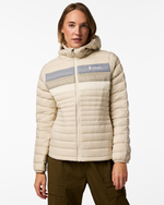 Fuego Down Hooded Jacket - Women's - Cream Stripes - US 7523