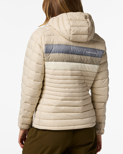 Fuego Down Hooded Jacket - Women's - Cream Stripes - US 7523